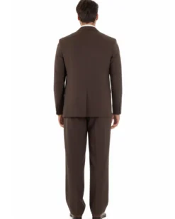 Abito uomo doppiopetto 2 bottoni vestito viscosa over pantaloni baggy marrone GIOSAL-AE1217A
