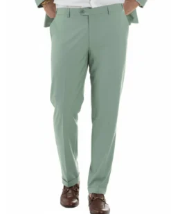 Abito uomo doppiopetto completo viscosa giacca pantaloni elegante verde salvia GIOSAL-AE1207A