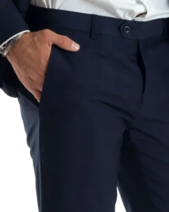Abito uomo doppiopetto completo viscosa giacca pantaloni elegante blu GIOSAL-AE1064A