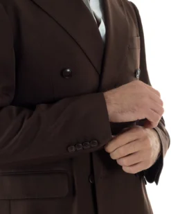 Abito Uomo Doppiopetto Viscosa Classico Sartoriale Marrone AE1201A