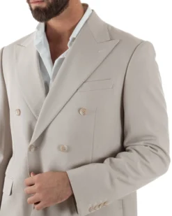 Abito Uomo Doppiopetto Viscosa Classico Sartoriale Beige AE1202A