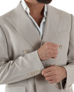 Abito Uomo Doppiopetto Viscosa Classico Sartoriale Beige AE1202A
