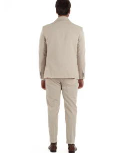 Abito uomo monopetto completo giacca pantaloni slim fit beige GIOSAL-AE1256A