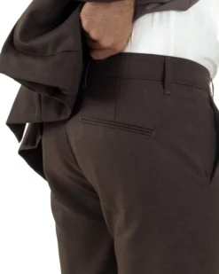 Abito Uomo Monopetto Lana Classico Sartoriale Marrone AE1199A