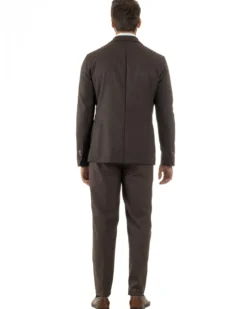 Abito Uomo Monopetto Lana Classico Sartoriale Marrone AE1199A