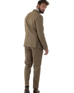 Abito Uomo Monopetto Lana Classico Sartoriale Camel AE1197A