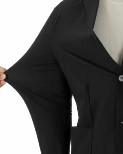 Abito uomo monopetto no stiro completo impermeabile giacca pantaloni nero GIOSAL-AE1238A