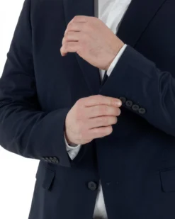 Abito Uomo Monopetto Vestito Viscosa Completo Taglie Comode Blu TCAE1010A