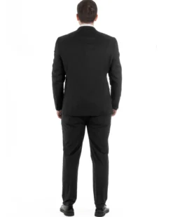 Abito Uomo Monopetto Vestito Viscosa Completo Taglie Comode Nero TCAE1008A