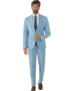 Abito uomo monopetto vestito viscosa completo giacca pantaloni polvere GIOSAL-AE1232A