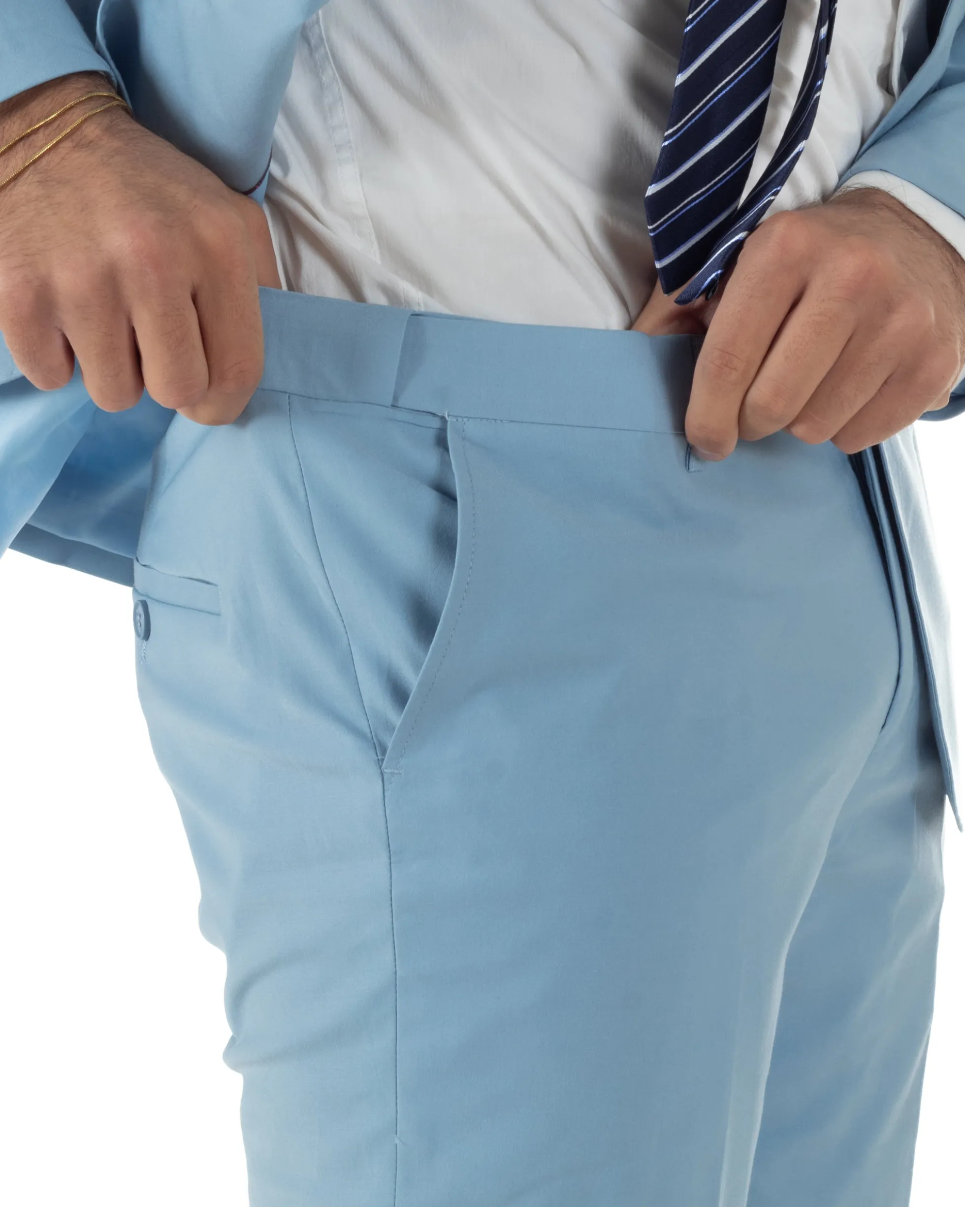 Abito uomo monopetto vestito viscosa completo giacca pantaloni polvere GIOSAL-AE1232A
