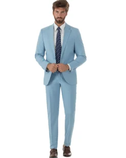 Abito uomo monopetto vestito viscosa completo giacca pantaloni polvere GIOSAL-AE1232A