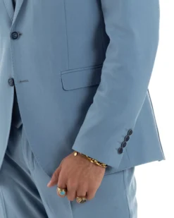Abito Uomo Monopetto Vestito 3 Pezzi Completo Panciotto Polvere AE1160A