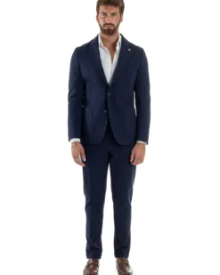 Abito Uomo Monopetto Viscosa Sartoriale Tinta Unita Blu Over-D OC1F2W5G01