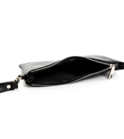 Borsa Borsello Borsetta Pochette a Mano Uomo Unisex Ecopelle Casual Nero Zip GIOSAL-ZU1055A