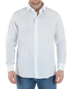 Camicia Collo Francese Cotone Basic Bianco TCC1003A