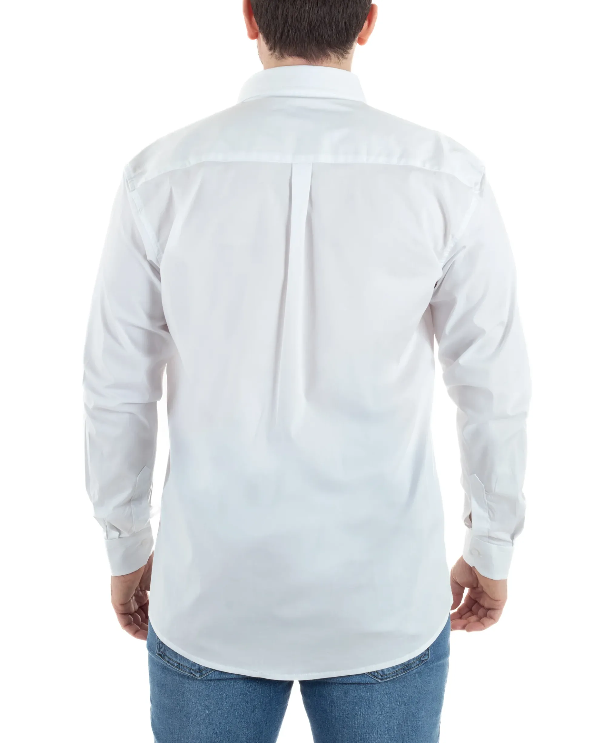 Camicia Collo Francese Cotone Basic Bianco TCC1003A