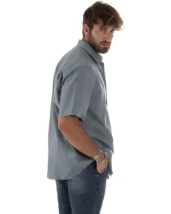 Camicia Maniche Corte Cotone Basic Regular Fit CC1223A