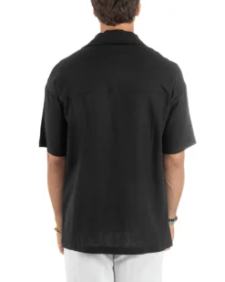 Camicia Maniche Corte Lino Relaxed Fit CC1227A