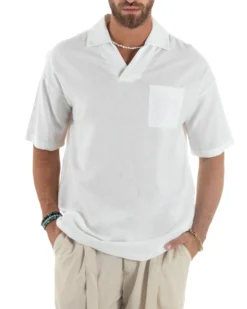Camicia Maniche Corte Lino Relaxed Fit CC1225A
