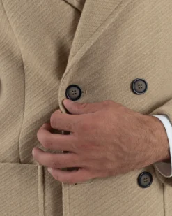 Cappotto Uomo Doppiopetto Diagonale Camel Over-D OE1F2W5K03