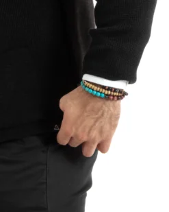 Cardigan uomo giacca con bottoni maglia casual nero GIOSAL-M2766A