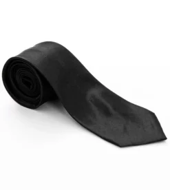 Cravatta uomo unisex elegante cerimonia casual basic raso nero GIOSAL-CP1032A