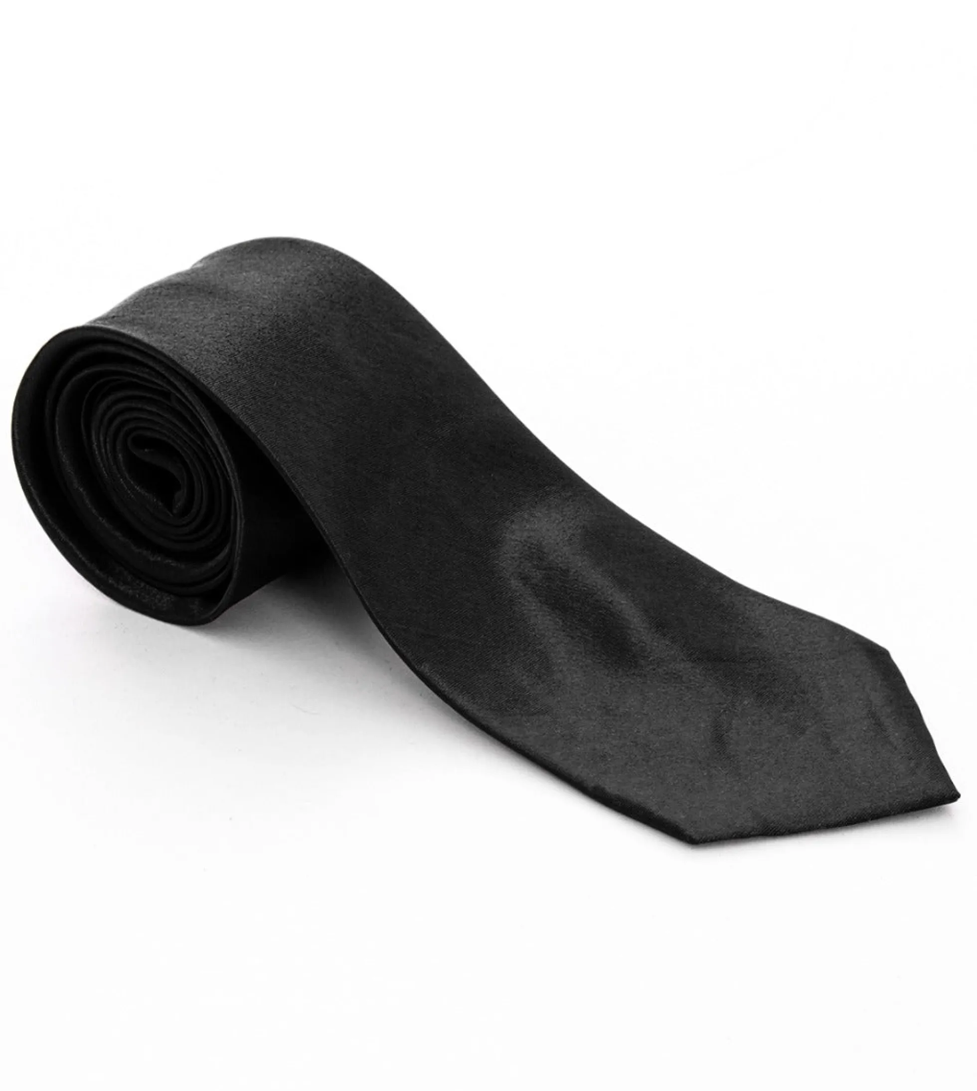 Cravatta uomo unisex elegante cerimonia casual basic raso nero GIOSAL-CP1032A