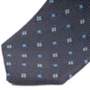 Cravattino uomo unisex cravatta slim in effetto seta con micro fiori jacquard bicolore blu notte GIOSAL-CP1178A