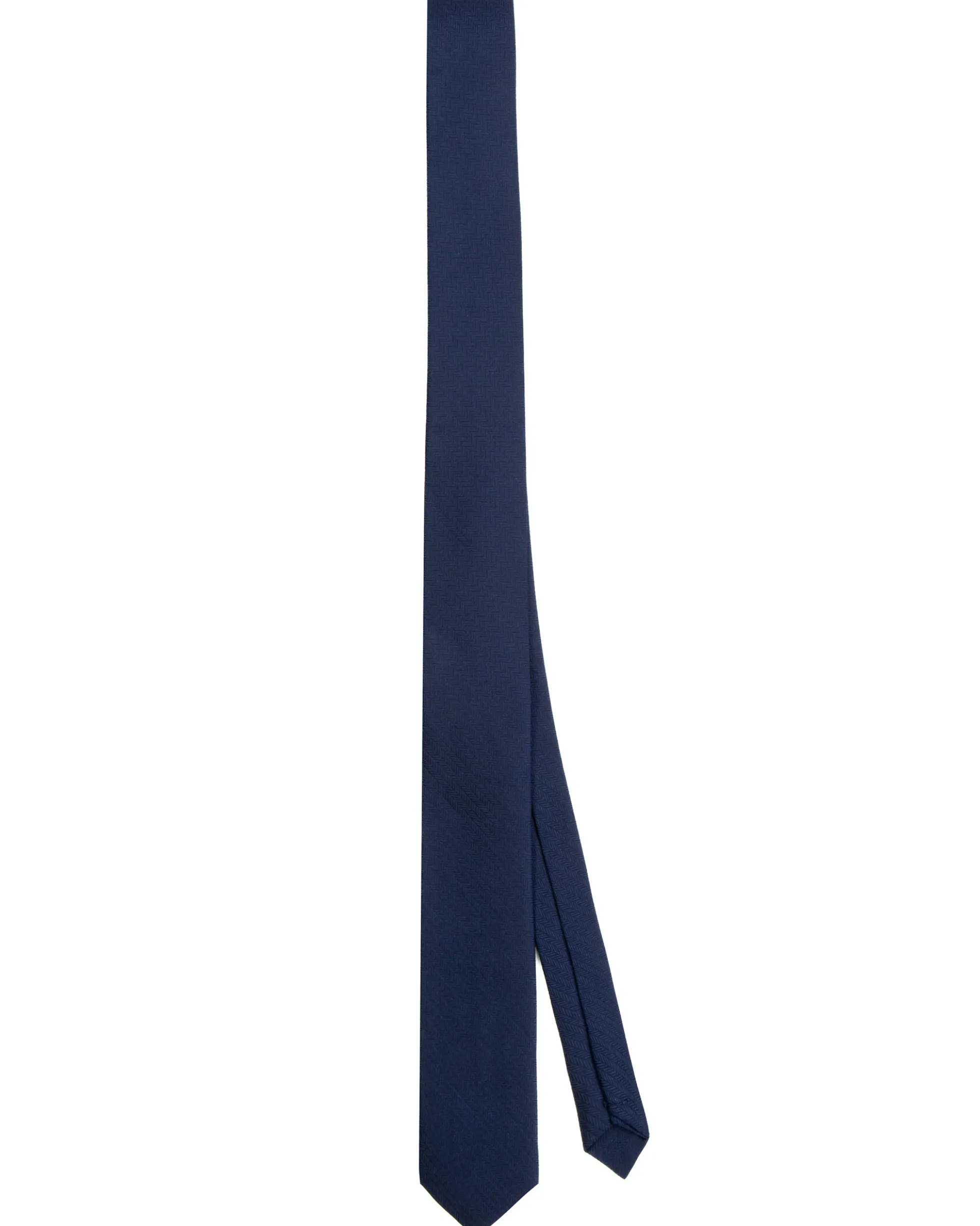 Cravattino uomo unisex cravatta elegante cerimonia microfantasia a spina di pesce blu GIOSAL-CP1173A
