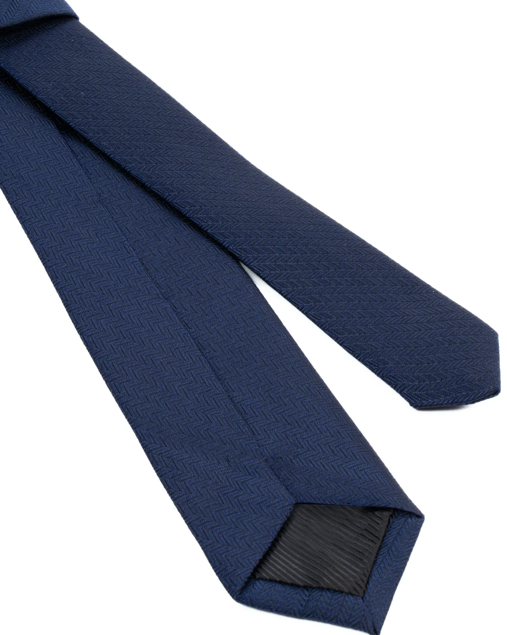 Cravattino uomo unisex cravatta elegante cerimonia microfantasia a spina di pesce blu GIOSAL-CP1173A