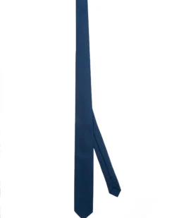 Cravattino uomo unisex cravatta elegante cerimonia microfantasia geometrica blu GIOSAL-CP1171A