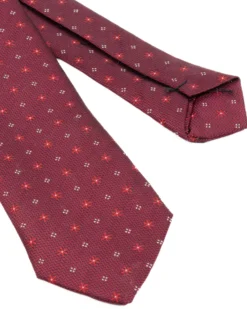 Cravattino uomo unisex cravatta elegante cerimonia microfantasia a contrasto bordeaux GIOSAL-CP1170A