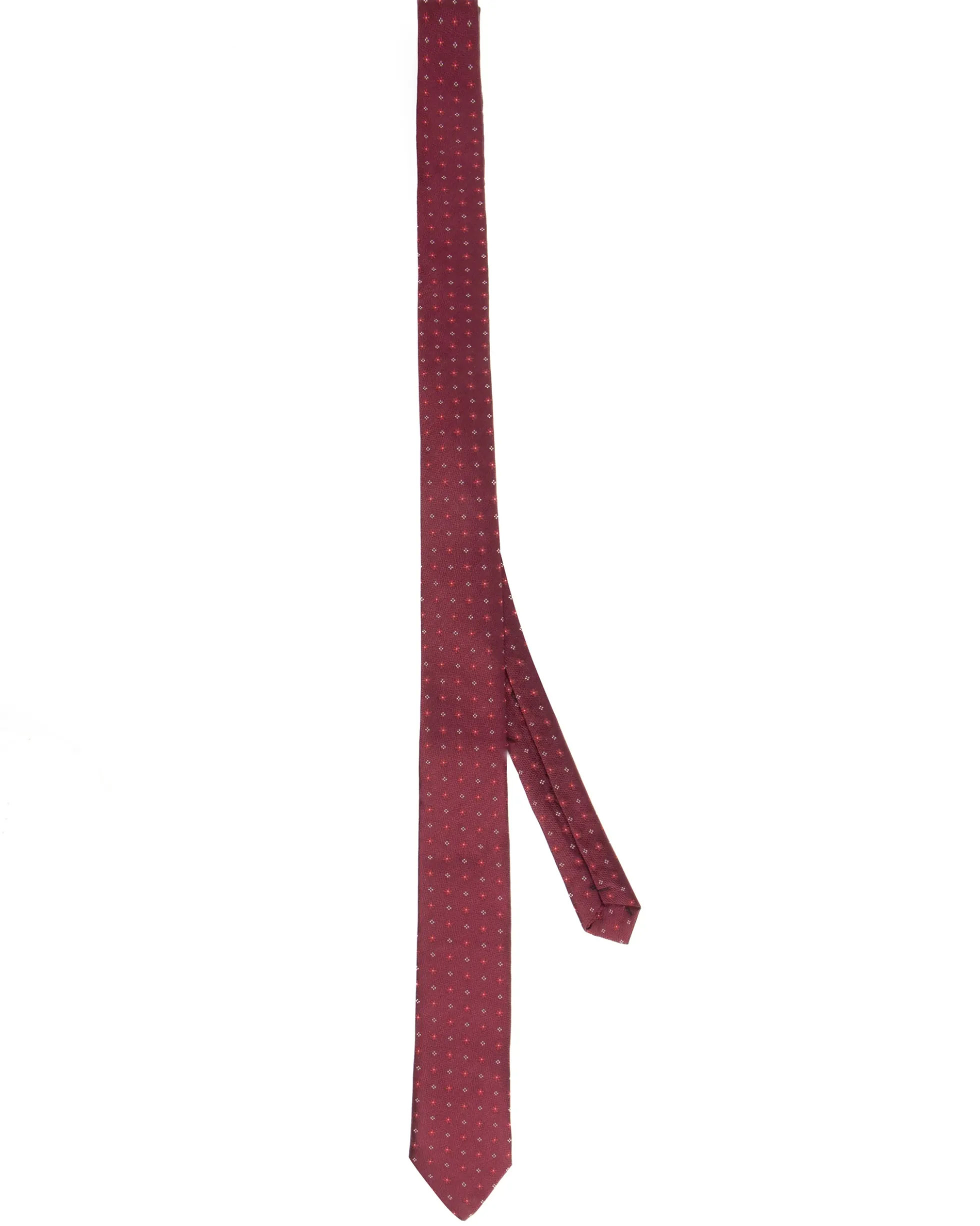 Cravattino uomo unisex cravatta elegante cerimonia microfantasia a contrasto bordeaux GIOSAL-CP1170A
