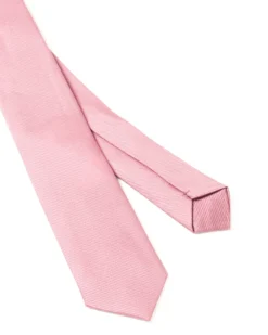 Cravattino uomo unisex cravatta pala media elegante cerimonia casual basic raso diagonale rosa GIOSAL-CP1164A