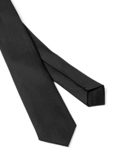 Cravattino uomo unisex cravatta pala media elegante cerimonia casual basic raso diagonale nero GIOSAL-CP1160A