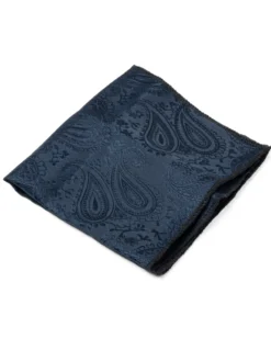 Cravattino Uomo Unisex Cravatta Pala Media Elegante Cerimonia Casual Fantasia Damascata Jacquard Blu Scuro GIOSAL-CP1150A