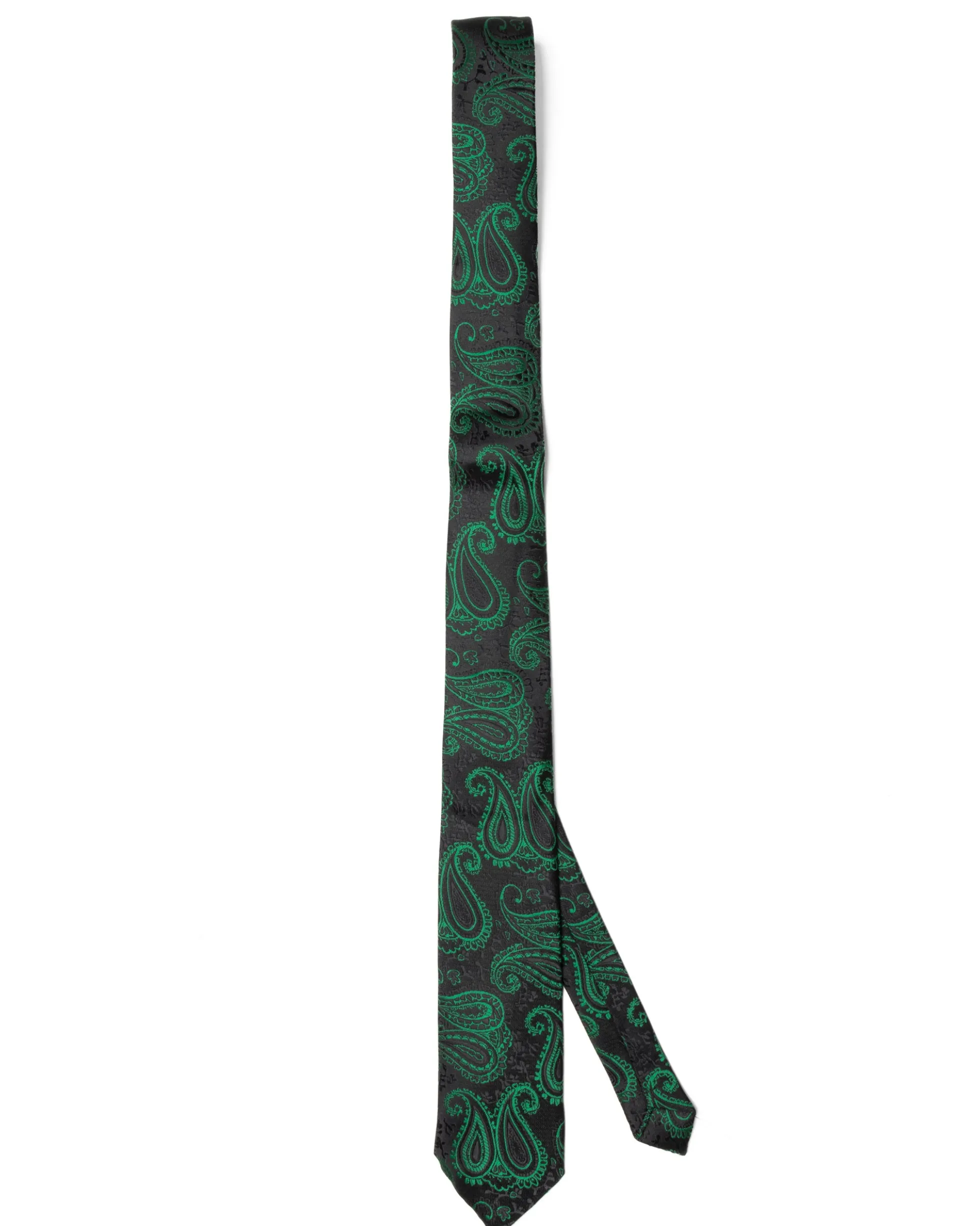 Cravattino Uomo Unisex Cravatta Pala Media Elegante Cerimonia Casual Fantasia Damascata Jacquard Nero GIOSAL-CP1148A