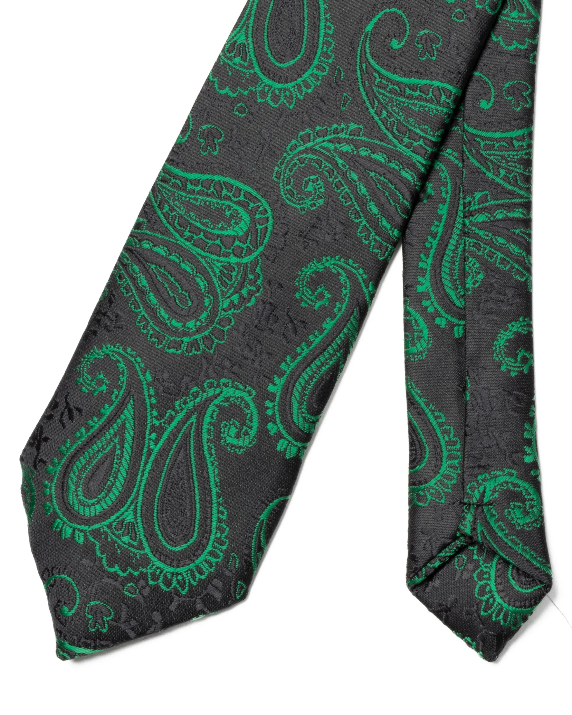 Cravattino Uomo Unisex Cravatta Pala Media Elegante Cerimonia Casual Fantasia Damascata Jacquard Nero GIOSAL-CP1148A