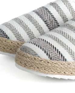 Espadrillas scarpe uomo unisex tela estive mare doppia riga beige GIOSAL-S1306A