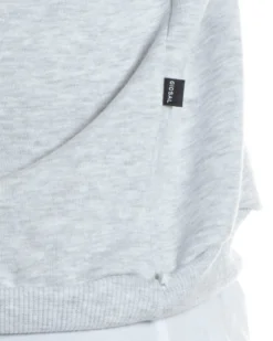 Felpa con cappuccio uomo boxy fit basic felpata comoda grigio chiaro GIOSAL-F2991A