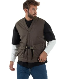 Gilet Casual Regular Fit Smanicato Streetwear G3323A