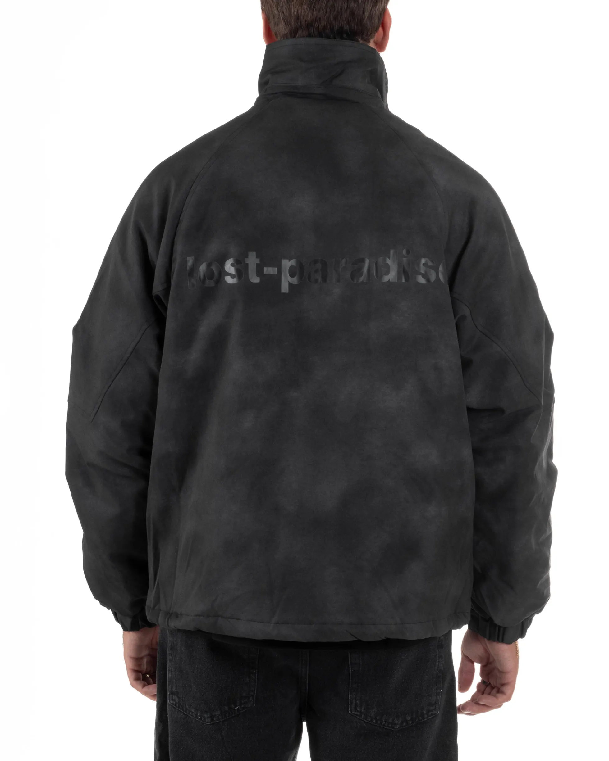 Giubbotto Bomber Oversize Sfumato Nero G3322A