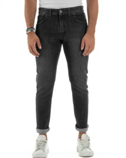 Jeans Skinny Fit Cinque Tasche Denim Grigio JS1140A