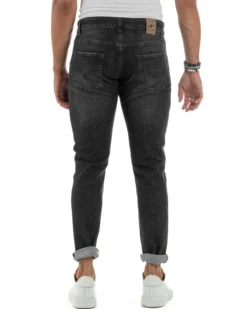 Jeans Skinny Fit Cinque Tasche Denim Grigio JS1140A