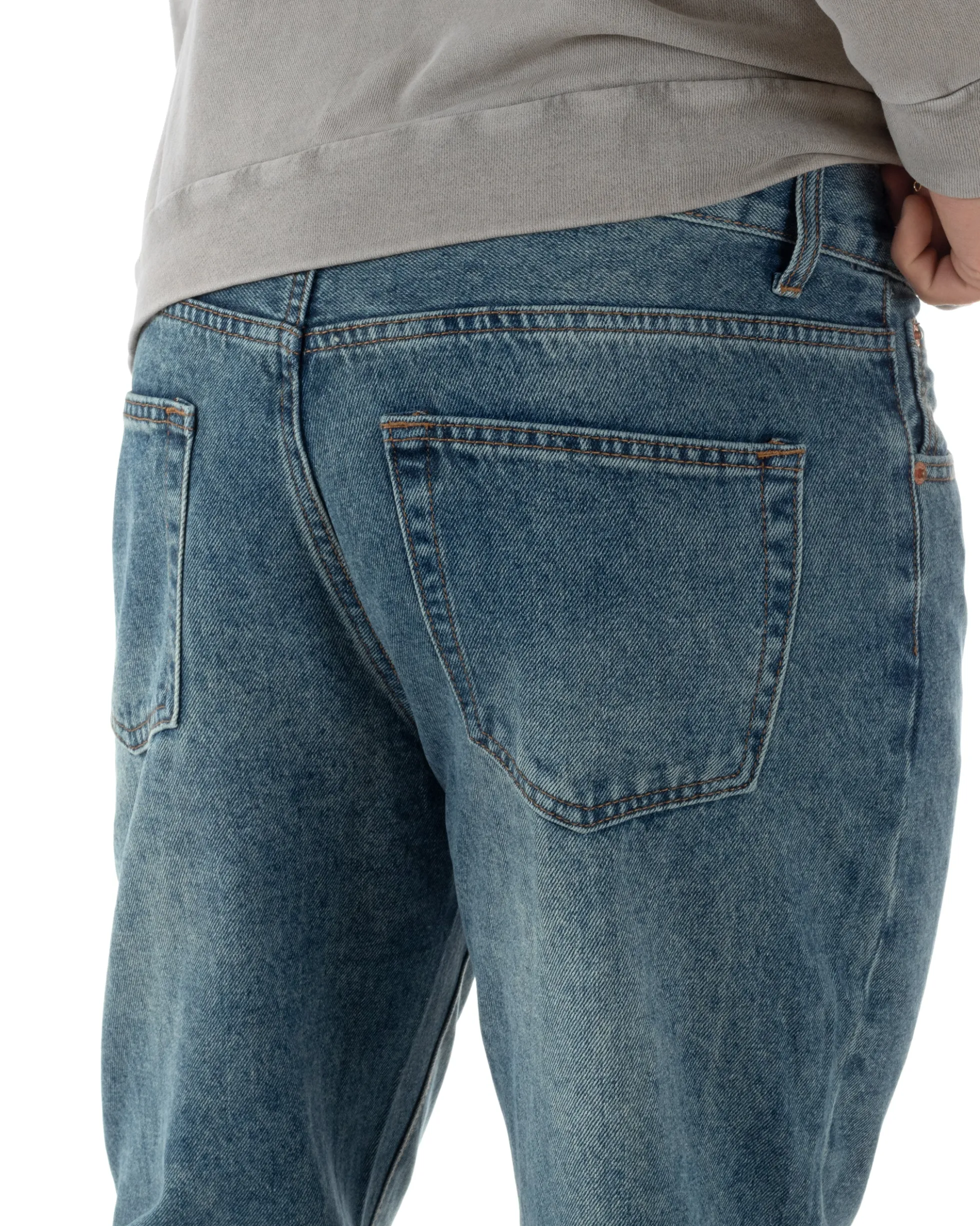 Jeans Uomo Baggy Fit Cinque Tasche Basic Denim JS1173A
