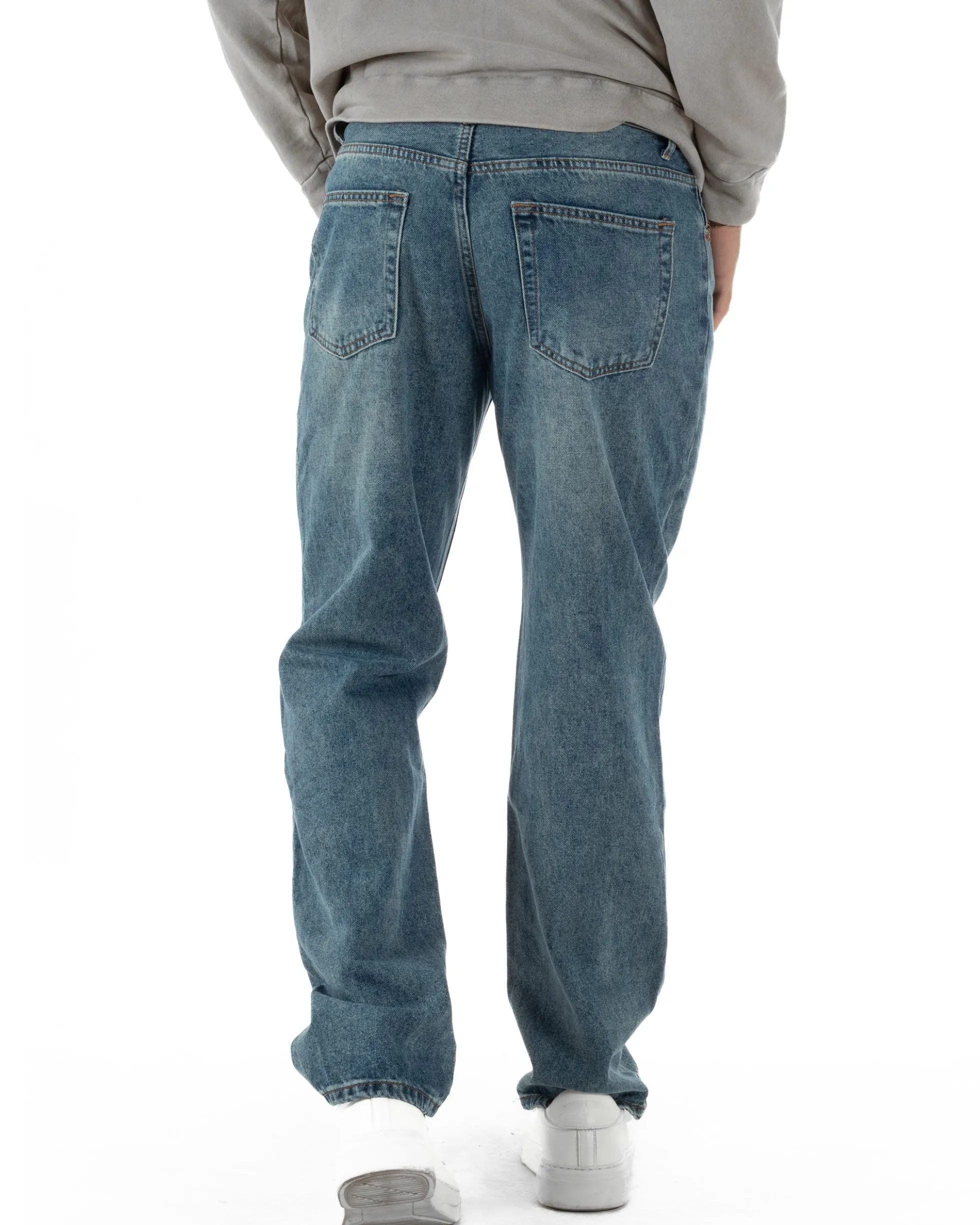 Jeans Uomo Baggy Fit Cinque Tasche Basic Denim JS1173A