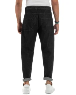 Jeans Uomo Cinque Tasche Regular Fit Basic Nero JS1127A