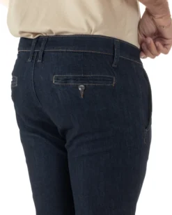 Jeans uomo pantaloni tasche america slim fit lavaggio zero denim scuro GIOSAL-JS1181A