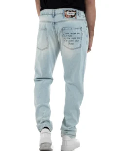 Jeans uomo regular fit rotture denim chiaro BERNA M-261003